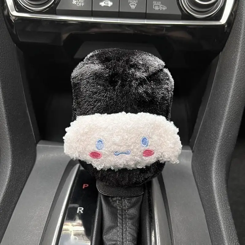 Sanrio Car Gear Lever Handbrake Lever Plush Protective Cover Hello Kitty My Melody Cartoon Warm Car Decoration Accessories Gift