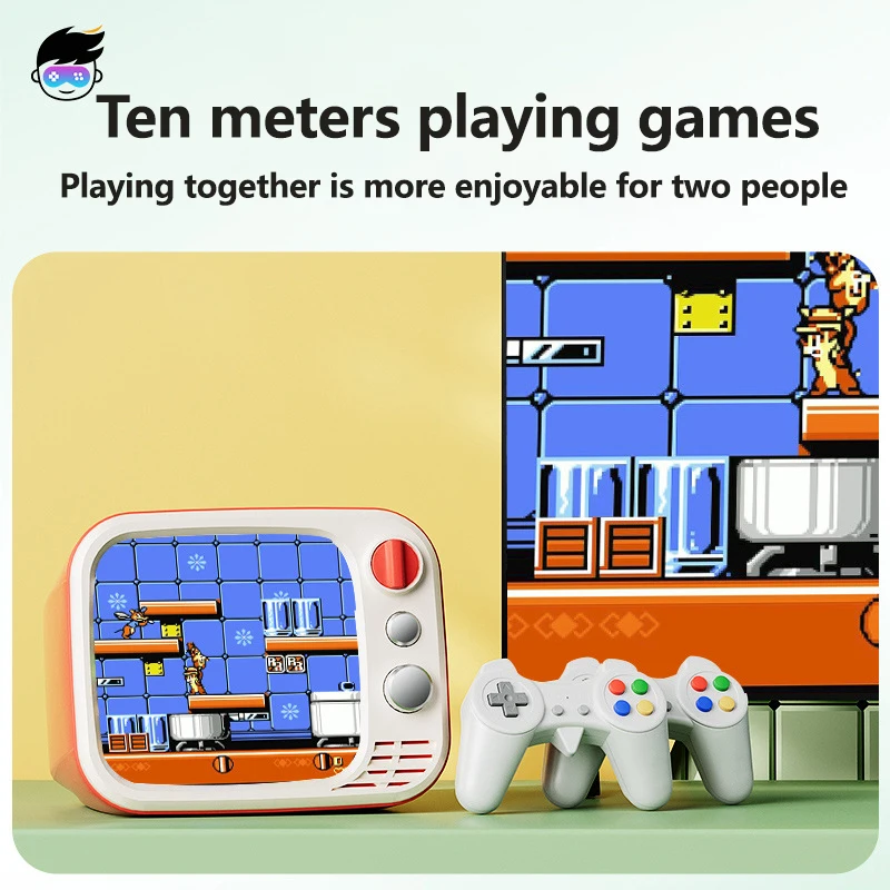 H7 Retro Nostalgic Tv Game Console 3.5-Inch Soft Screen 740-In-One Classic Double Game Console Home Small Red And White