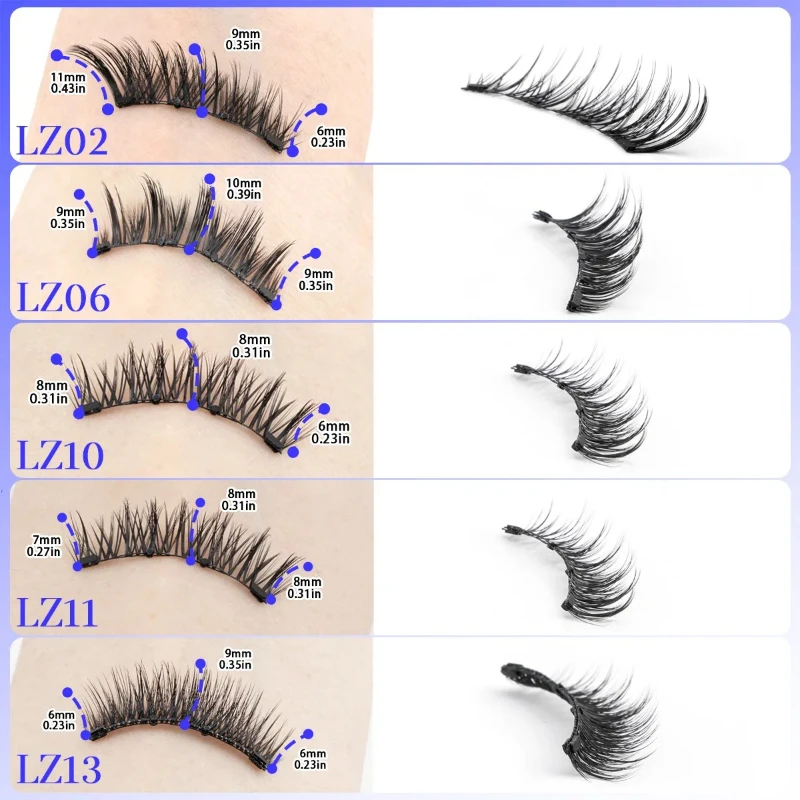 Neue magnetische Wimpern, natürliche, flauschige 3D-Nerzwimpern, langlebig, kein Kleber erforderlich, falsche, dicke Wimpern mit Pinzette, wiederverwendbar