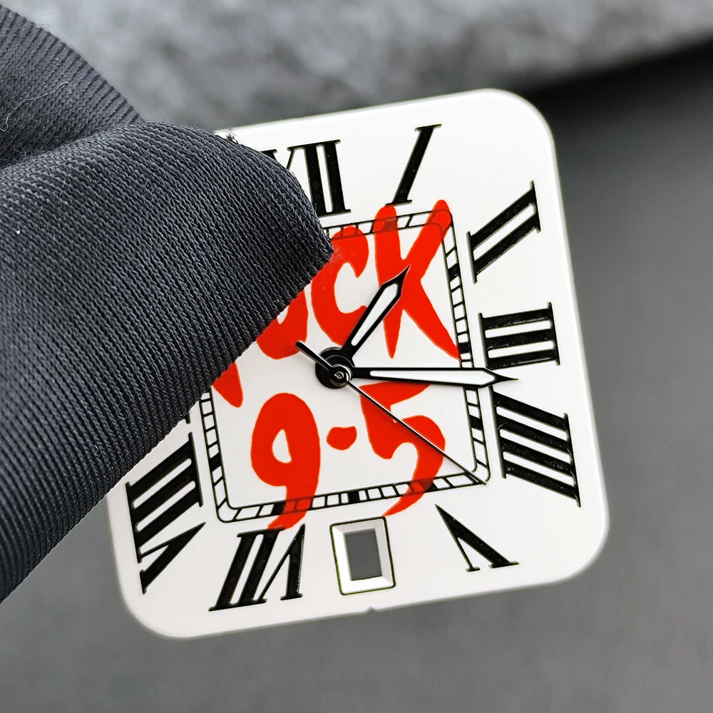 Santos NH35 مربع الطلب الوقت هو المال الطلب 9.5 شعار مخصص الطلب مناسبة ل NH35 ساعة يد تعمل بالحركة الملحقات