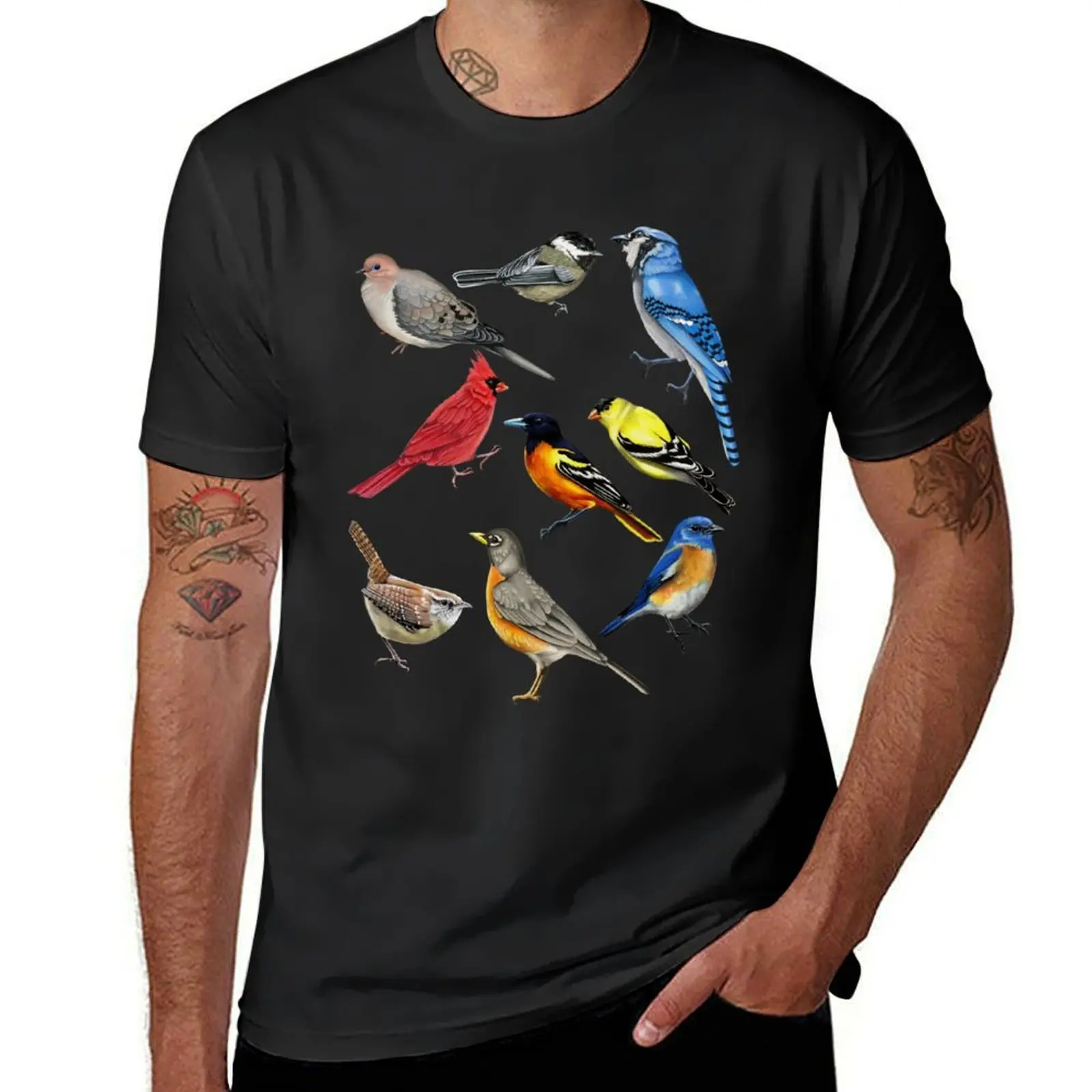 Birds of North America T-Shirt new edition Blouse men clothing