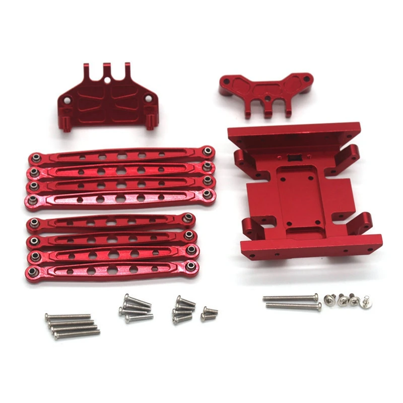 Metal Chassis Link Rod And Servo Mount Pull Rod Mount For 1/12 MN128 MN86S G500 Crawler Off Road Truck Replacement Parts Red