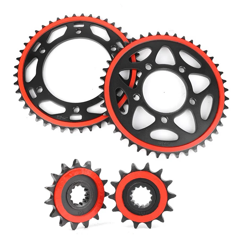 

Silent Durable ENGINE SPROCKET Front & Rear Sprocket Fly Chain Wheel 14T 15T 42T 44T for Benelli TRK 502 502X TRK502 TRK502X