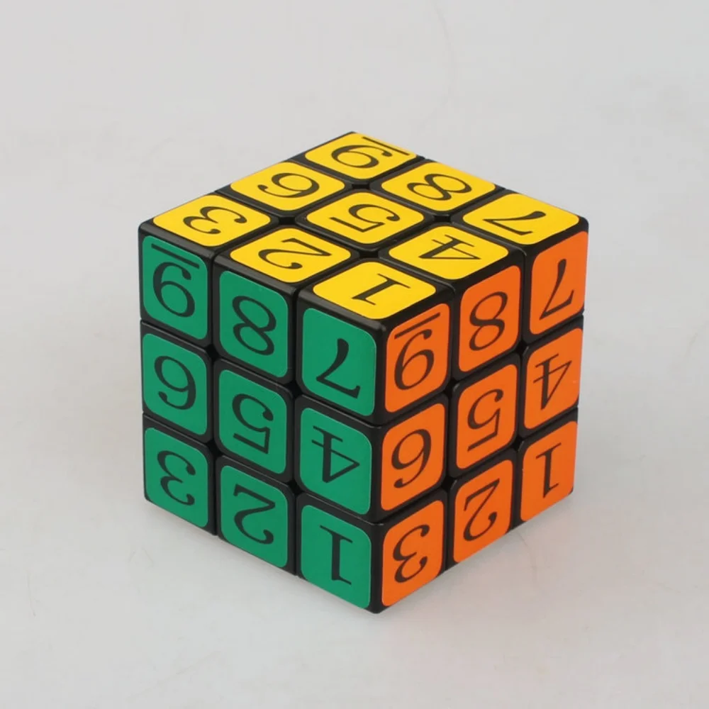 TiSe 3x3 หมายเลข Magic Cube 57 มม.หกสีสติกเกอร์ 3X3X3 Super Difficulty 4 สีส่วนบุคคล Professional ความเร็วปริศนาของเล่น