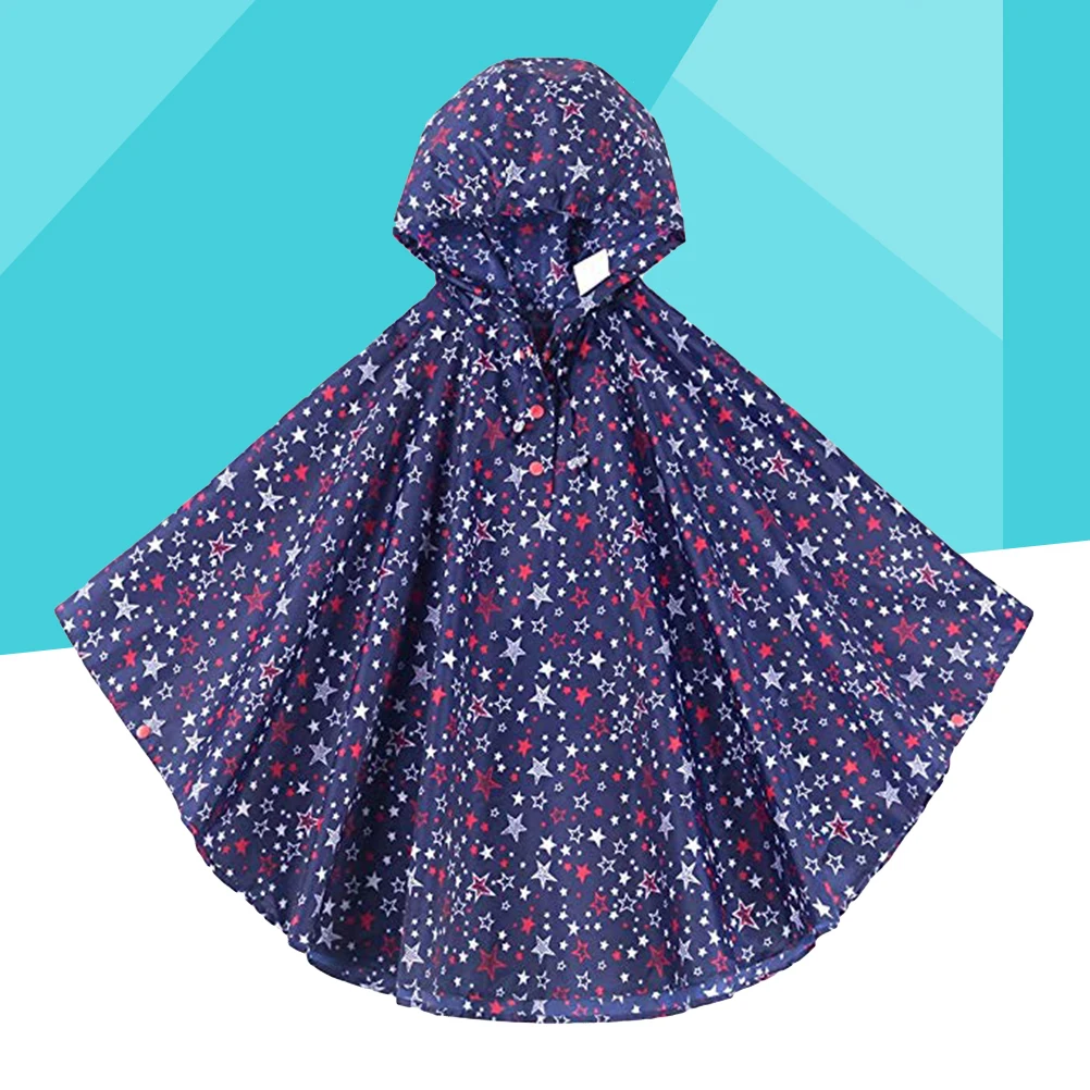 Capa de chuva infantil com capa de estrela fofa Ponchos infantis com capuz