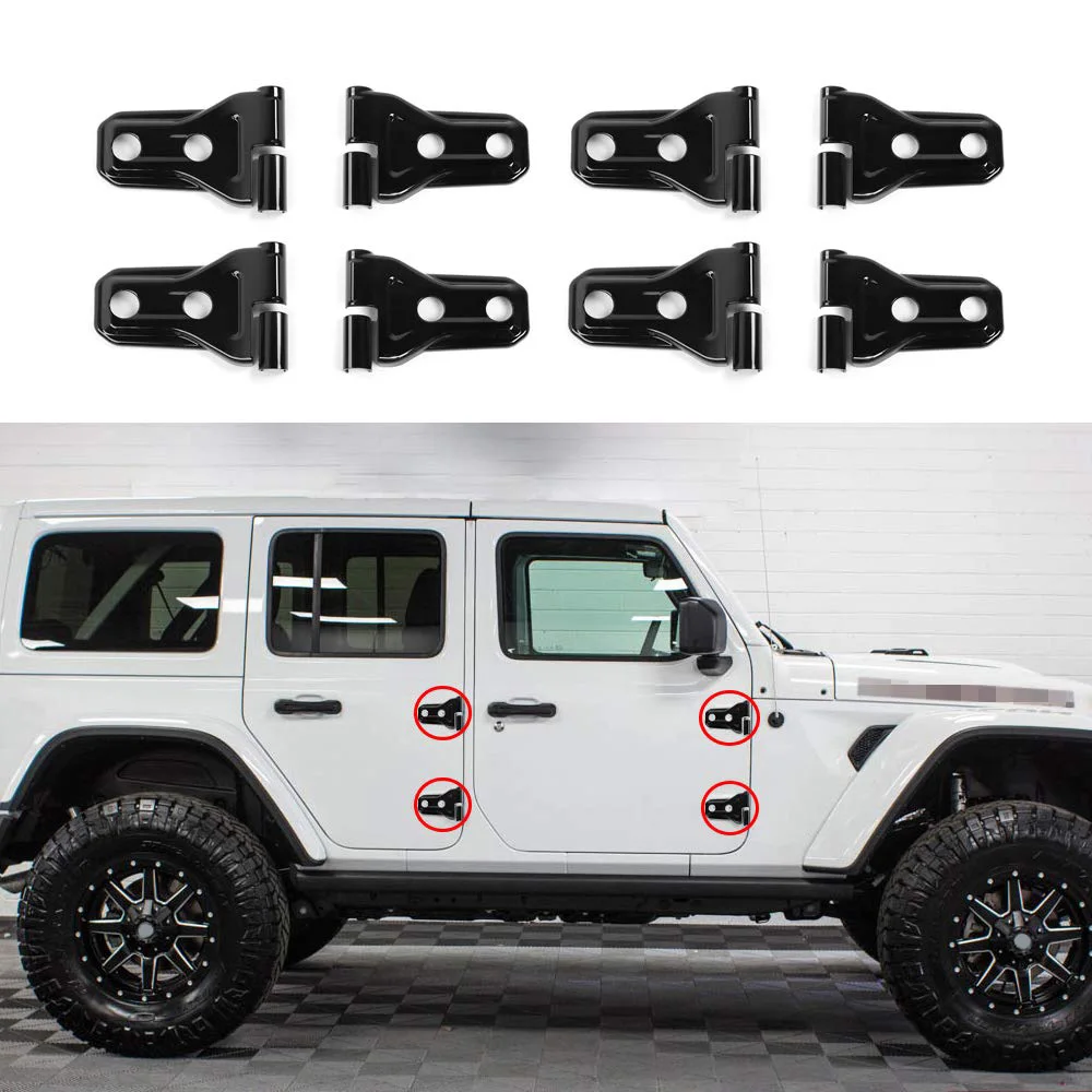 

Накладка для дверных петель комплект защитной отделки для 2018-2019 Jeep Wrangler JL и неограниченного автомобиля