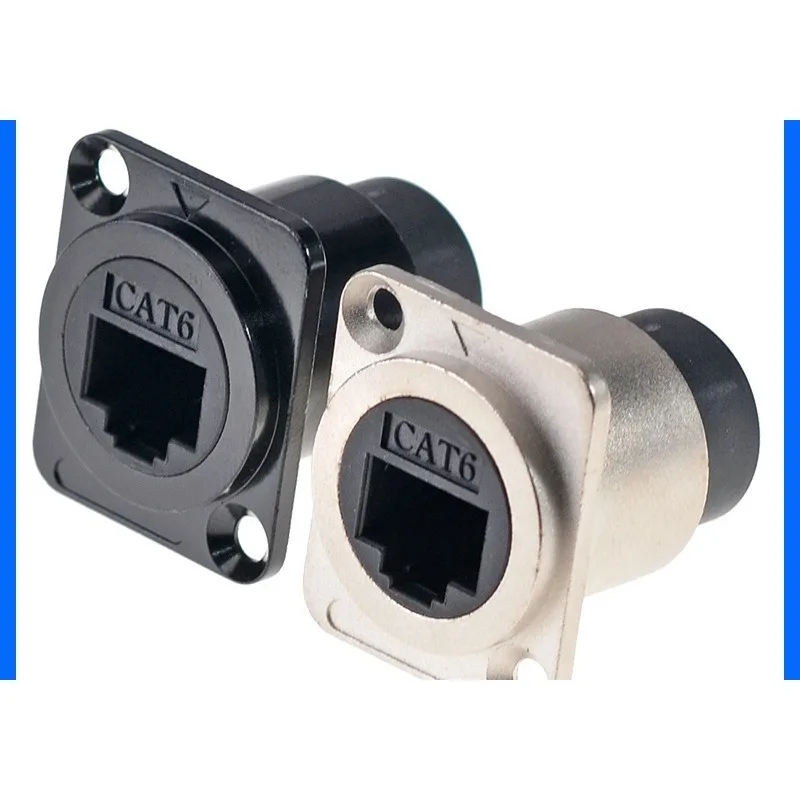 CAT6 RJ45 Panel Mount Coupler, Ethernet Network Extension Adapter for Cabinet