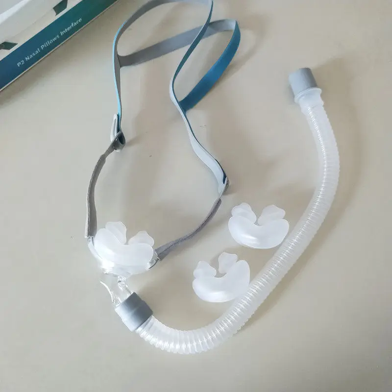 Original Ventilator Nasal Pillow Mask Pad Cushion Headgear Accessories Sleeping Apnea P2 Short Tube Frame Nasal Mask Spare Parts