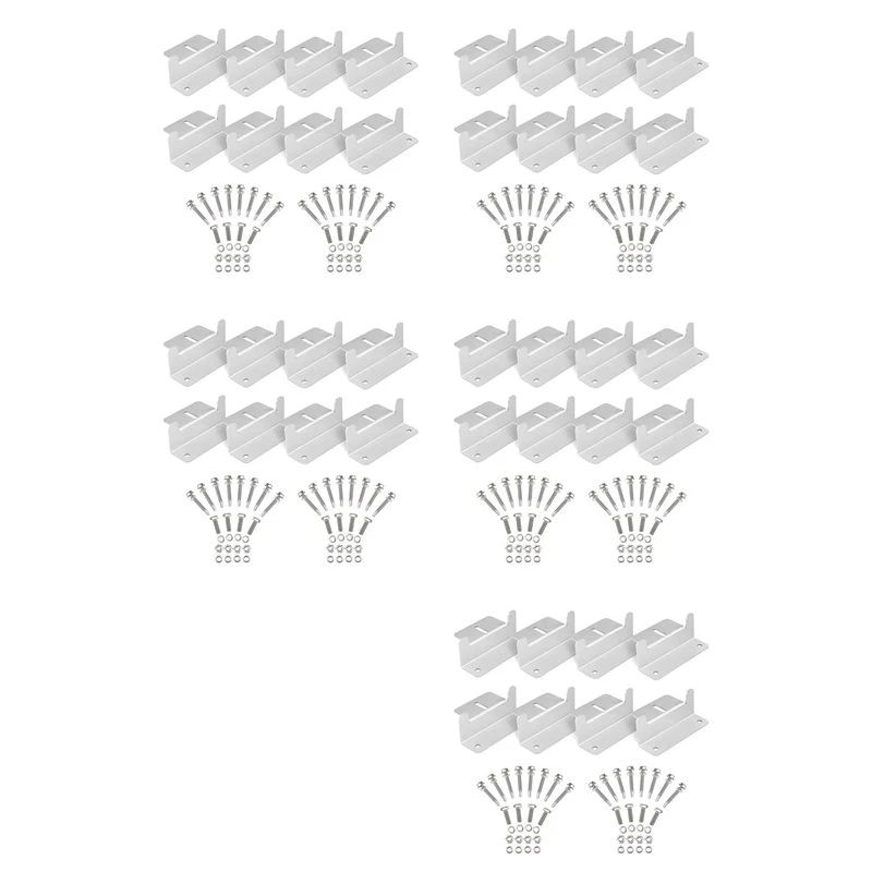 ABAH-40PCS Solar Panel Mounting Bracket Kits Roof Z-Style Bracket Photovoltaic Panel Z-Bracket Stand For Car Boat RV Yacht A