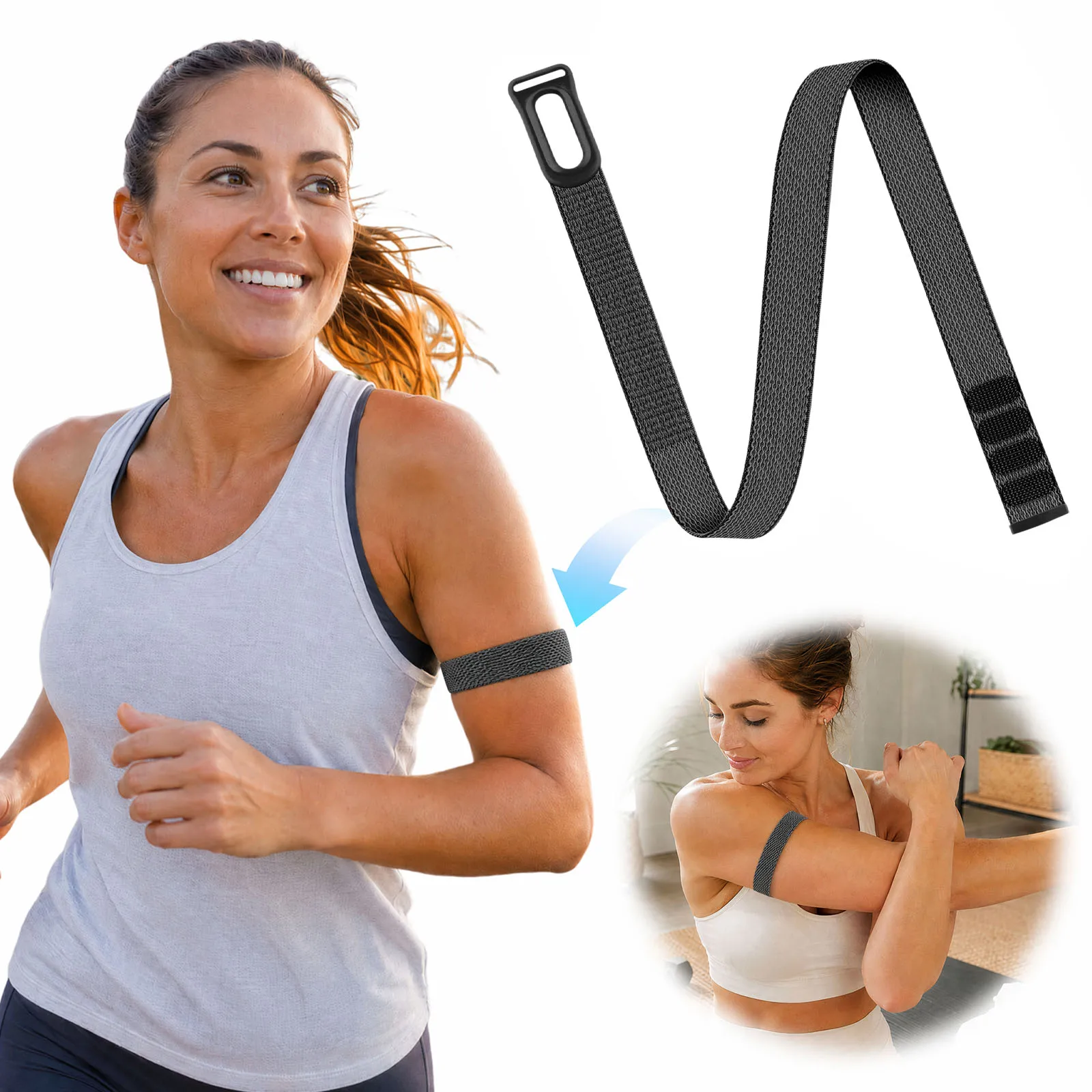 Circular Armband for Google Fitbit Air Screenless Health Monitoring Armband for Daily Exercise Running Walking Training