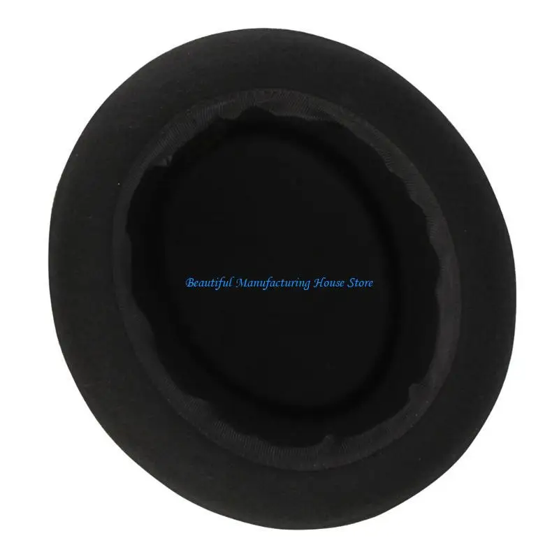 

E56A Adult Felt Hat Ladies Casual Gatherings Derby Hat for Woman Teens Casual Winter Autumn Hat with Rolled up Brim