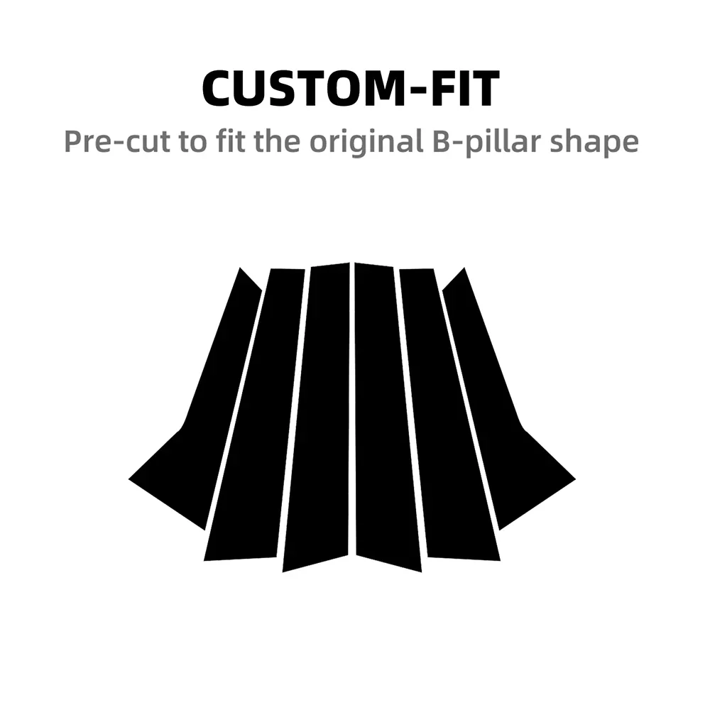 For Porsche Cayenne Macan 2014 2015 2016 2017 2018 2019 2020 2021 2022 PC Auto Parts Carbon Fiber Texture B Pillar Protector