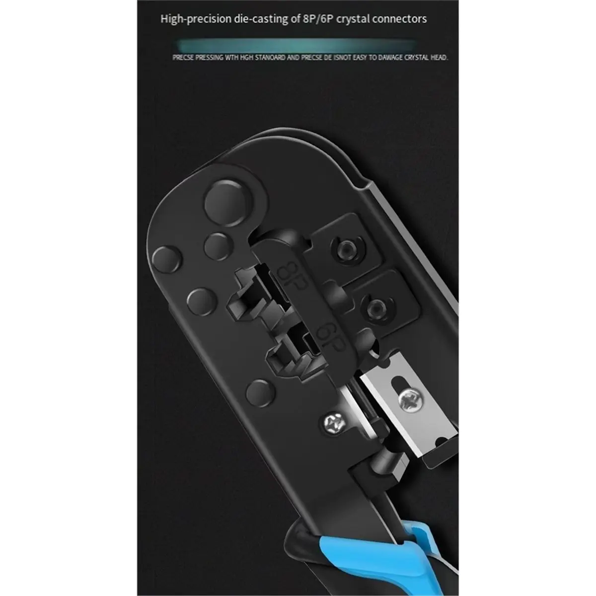 #96A Electronics Accessories,RJ45 Crimper Tool for RJ11 RJ12 RJ45 Network LAN Cable (Carbon Steel+Plastic)
