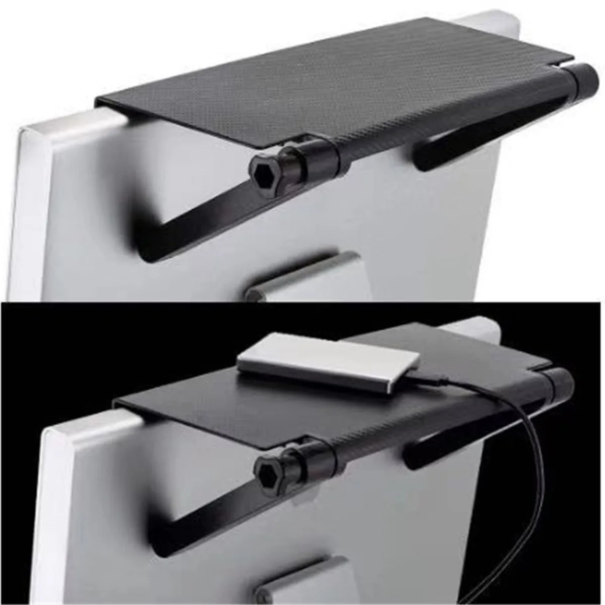 1 Piece Router Storage Rack, Punch-Free Set-Top Box Storage Rack Desktop Computer Monitor Storage Rack Screen Bracket