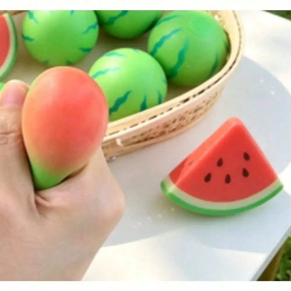 

Creative Simulation Watermelon Squishy Toy, Internet Celebrity Stress Relief Pinch ToyXigua