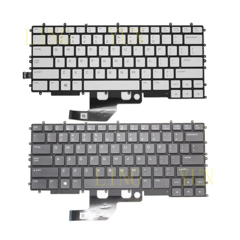 

Новая клавиатура для Dell G7 7500 P100F 0YFK2V 0P73J8, американская раскладка, с подсветкой, белая/черная.