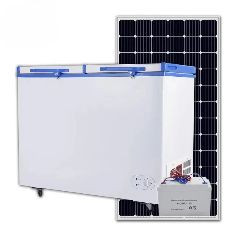 268L liter portable top freezer home household DC Upright solar refrigerator fridge