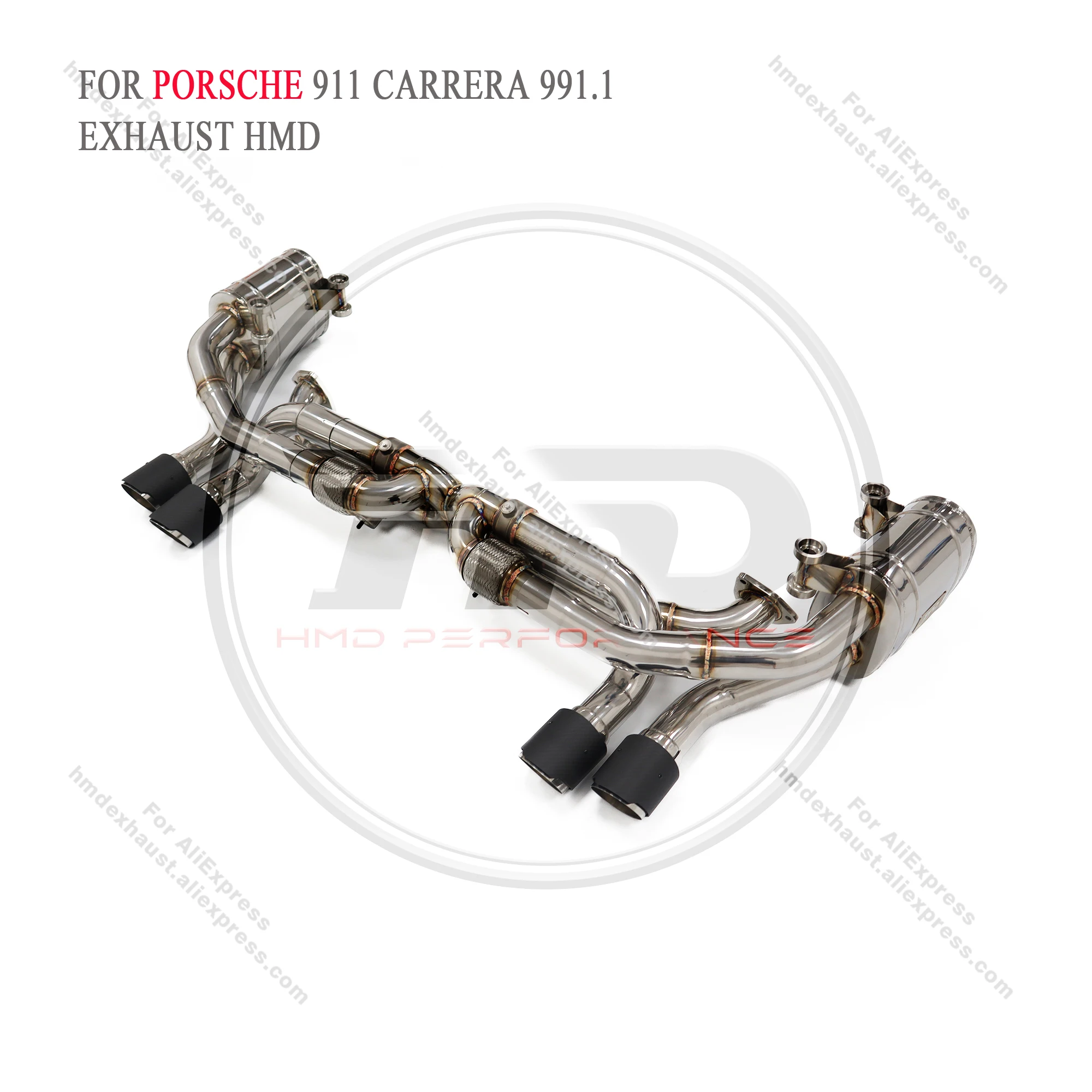 HMD Exhaust System Stainless Steel Performance Catback for Porsche 911 Carrera 991.1 3.0T 2013-2015 Muffler With Valve