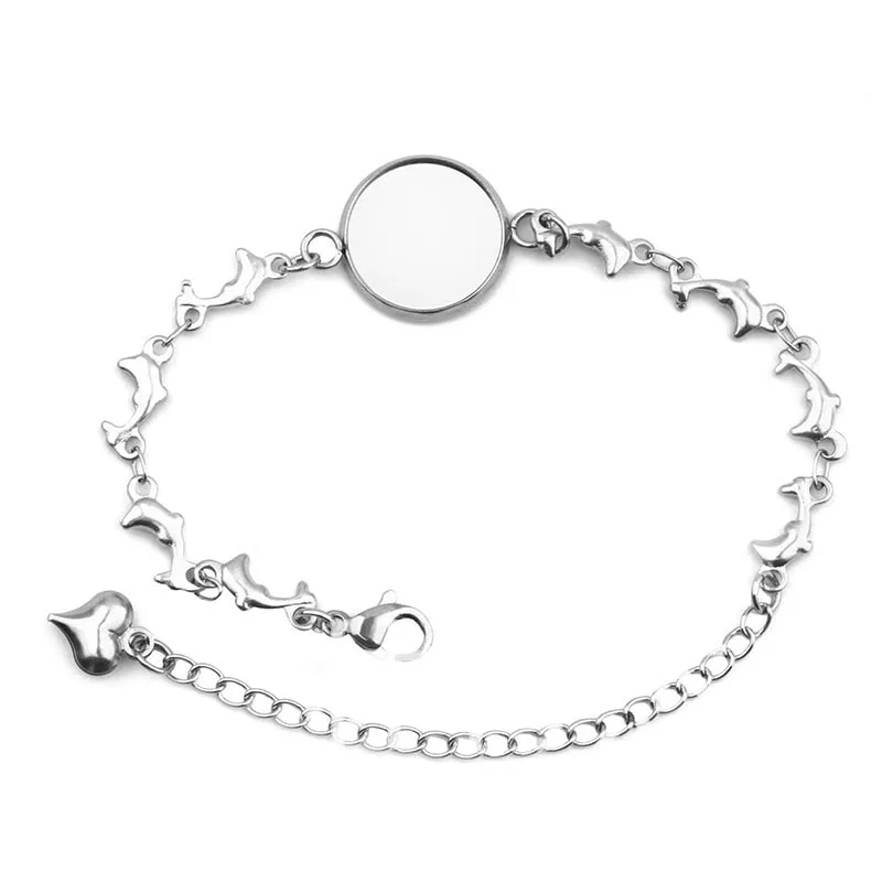 5pcs Stainless Steel Cabochon Bracelet Settings Cabochon 12mm 16mm 20mm Cameo Bracelets Bezel Base Blanks Diy Jewelry Finding
