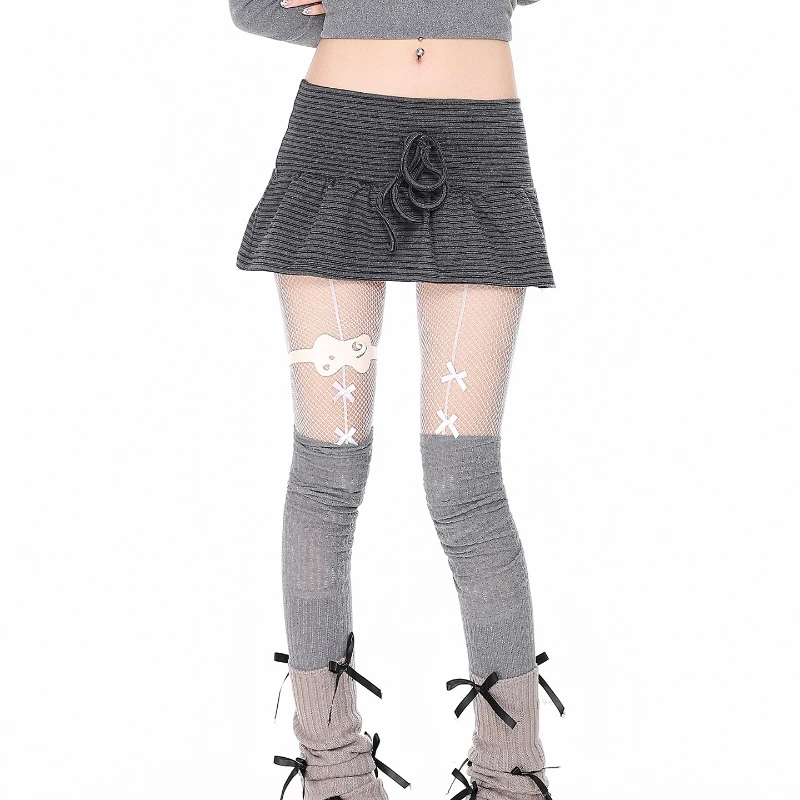 빈티지 디자인 핫 걸 스타일 스트라이프 여성 스커트 2025 가을 신상 슬림핏 다용도 심플 캐주얼 A라인 숏 스커트 여성용