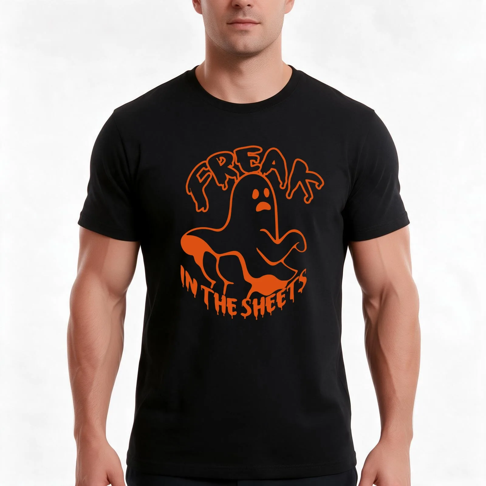 FUNNY freak in the sheets GIFT Costume T-Shirt, Summer Casual Cotton Tee, Oversized Streetwear Tops, Vintage Graphic Print