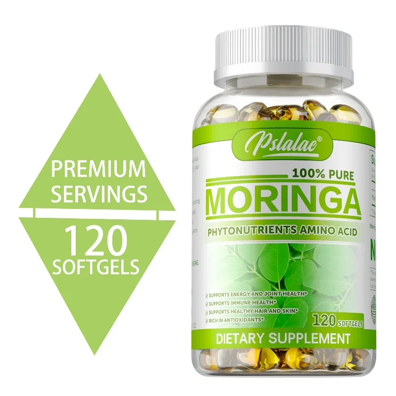 

Moringa Capsules - Supports Skin, Hair and Joint Health, Improves Energy Levels, Boosts Metabolism, Immune System