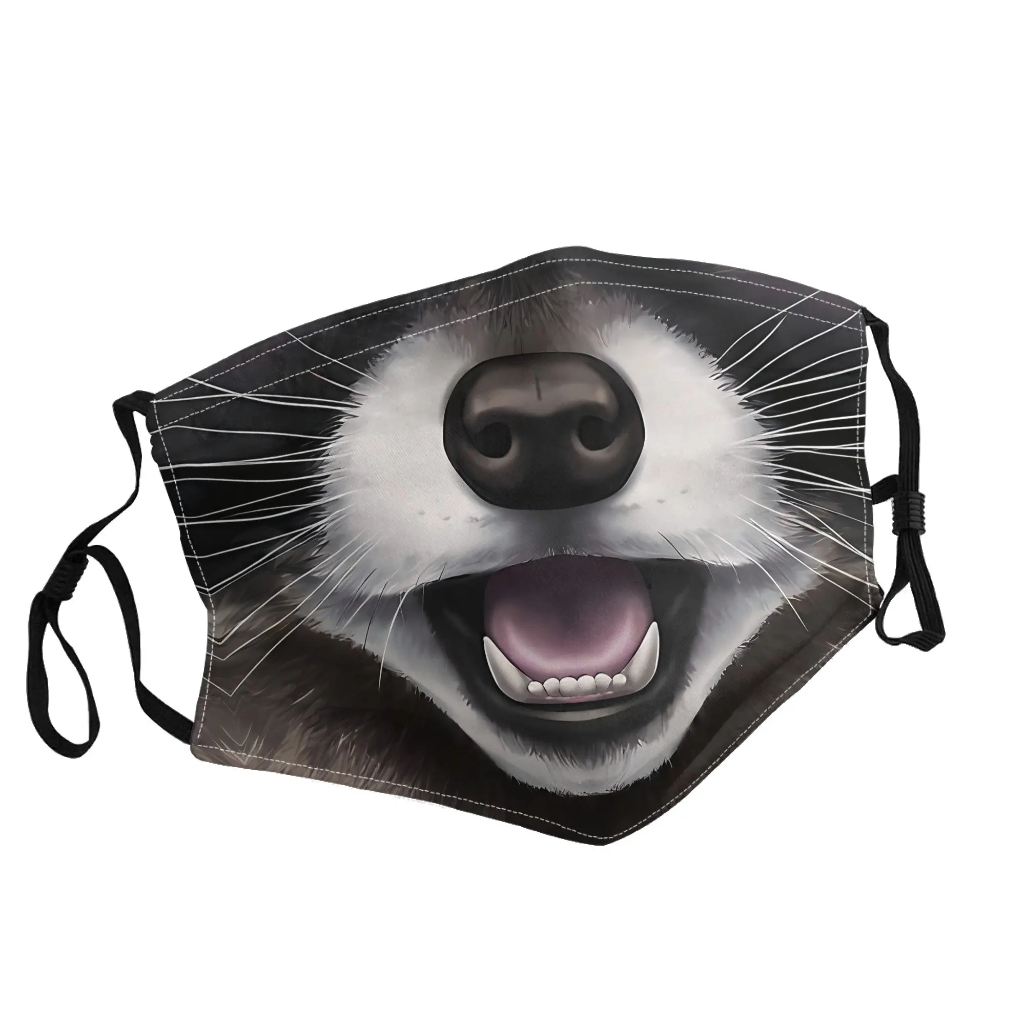 

Маска для лица с изображением енота, унисекс, для улицы, модная, с принтом
