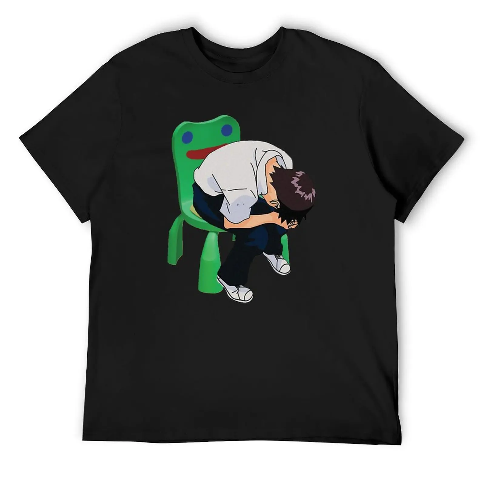 Shinji Ikari in the Froggy Chair T-Shirt boys animal print tees mens t shirt