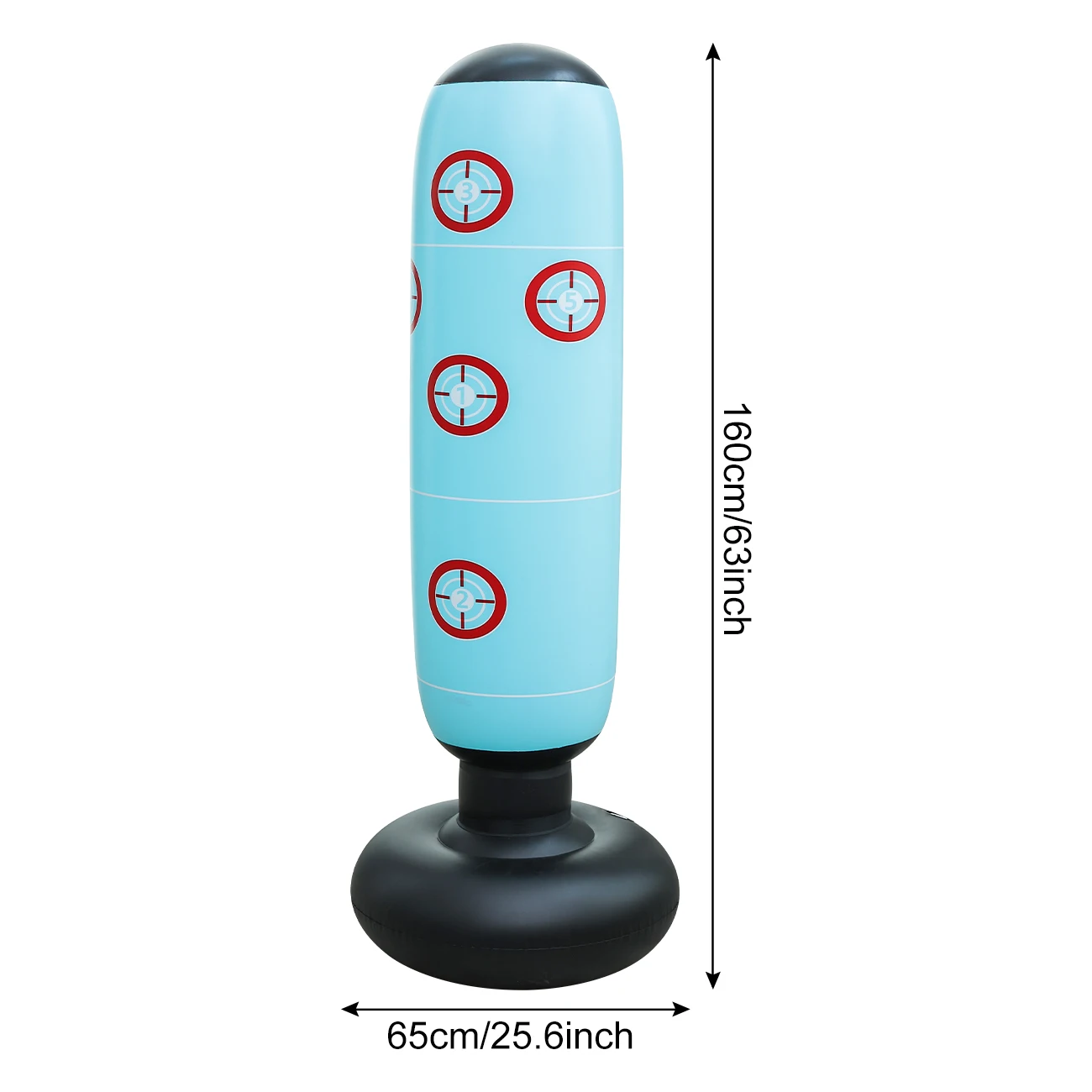 Vaso de boxeo inflable de PVC, ficticio para entrenamiento seguro, promueve la flexibilidad de la coordinación para ejercicio al aire libre en el hogar, 1 ud.
