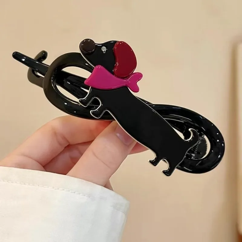 

Заколки для волос Kawaii для женщин, кошек, собак, с узором, большой зажим, коготь в виде утконоса для волос на спине, стильный, модный 2023 г.