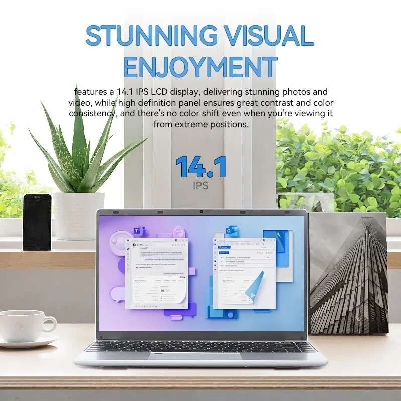 FIREBAT A14 Laptop Intel N5095 14.1 Inch 16GB LPDDR4 RAM 512GB 1TB SSD Lightweight Business Computer Notebook FHD Fingerprint