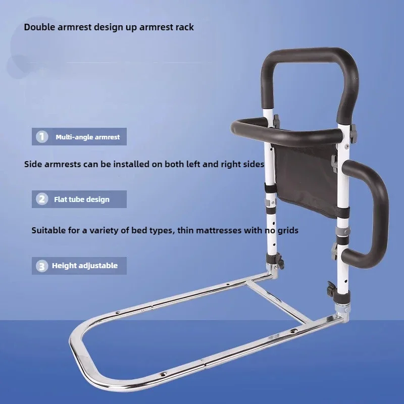 Factory Direct 2026 Portable Bedside Safety Barrier With Assist Handle For Elderly Handrail Rail Anti-Slip Easy-Install Support