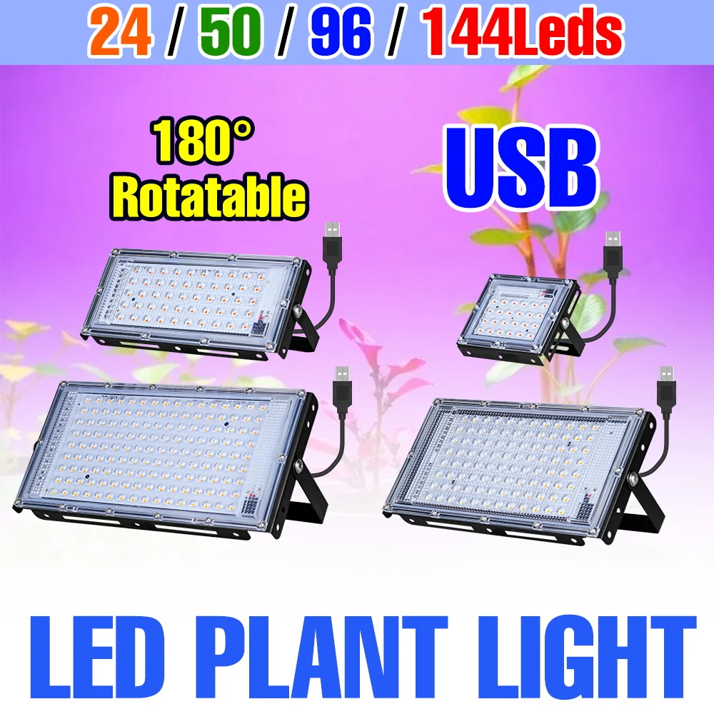 

5V LED Plant Grow Light Full Spectrum Indoor Plant Fill Lamp Greenhouse Tent Moss Fruit Hydroponics Vegs Cultivation Lighting