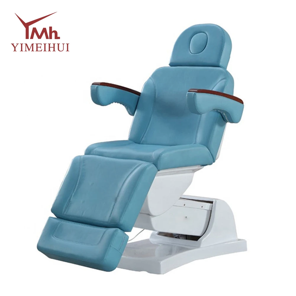 أثاث الصالون الأبيض 3 محركات معالجة مستحضرات التجميل الكهربائية طاولة التدليك كرسي جمالي فاخر سرير التجميل الكهربائي