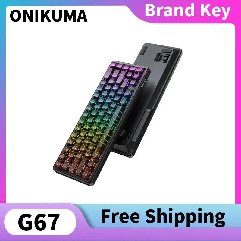 

Onikuma G67 8000 Гц Проводная механическая клавиатура с магнитной осью и эффектом свечения ARGB 0,02 мм RT Проводная игровая клавиатура с низкой задержкой