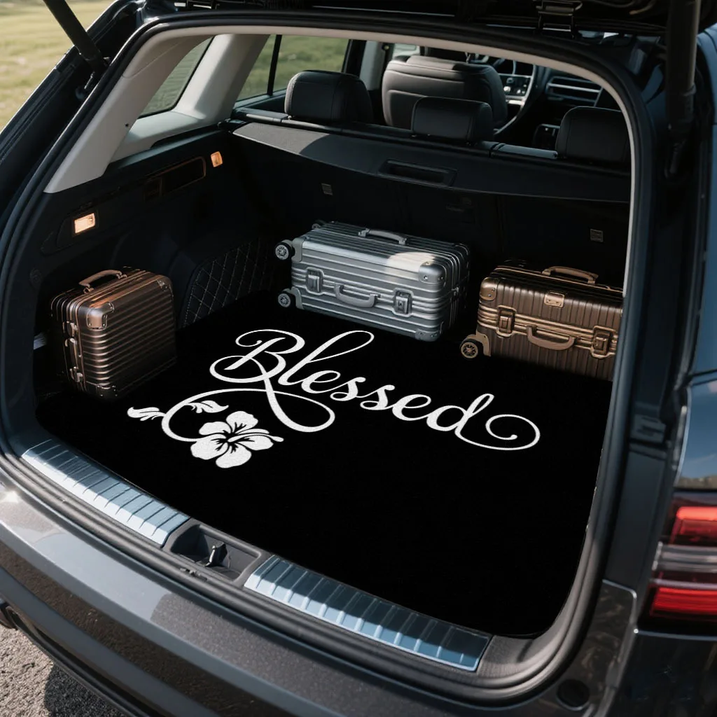 Car Trunk Liner, Stylish Cargo Mat Fits All Vehicle Models Easy to Clean Suitable for Sedans SUVs Off-Road Vehicles Fashionable