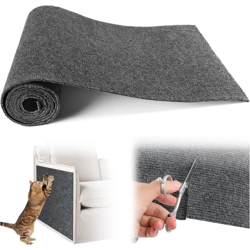 Cats Scratch Board Wall Anti Cat Scratch Sofa DIY Sofa Protection Paws Sharpen Trimmable Self-adhesive Carpet