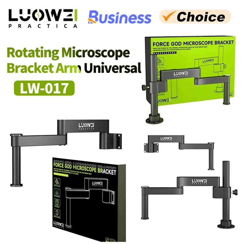 LUOWEI LW-017 Microscope Swing Arm Metal Telescopic Folding 360° Single Arm Fixed Lifting Maintenance Inspection Bracket tool