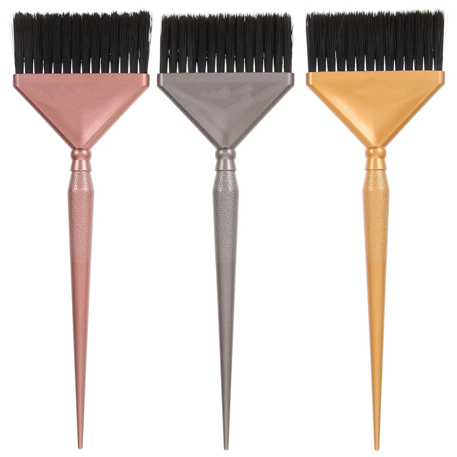 

3pcs Coloring Brush Kit For Salon Home Use Durable Hair Dyeing Tools Ergonomic Handle Hair Tinting Bleaching Highlighting Kit