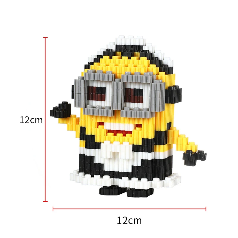 New Style Building Blocks Cartoon Anime Figure Image Minions Cute DIY Doll Toy Bricks Children\'s Puzzle Assembly Festival Gift