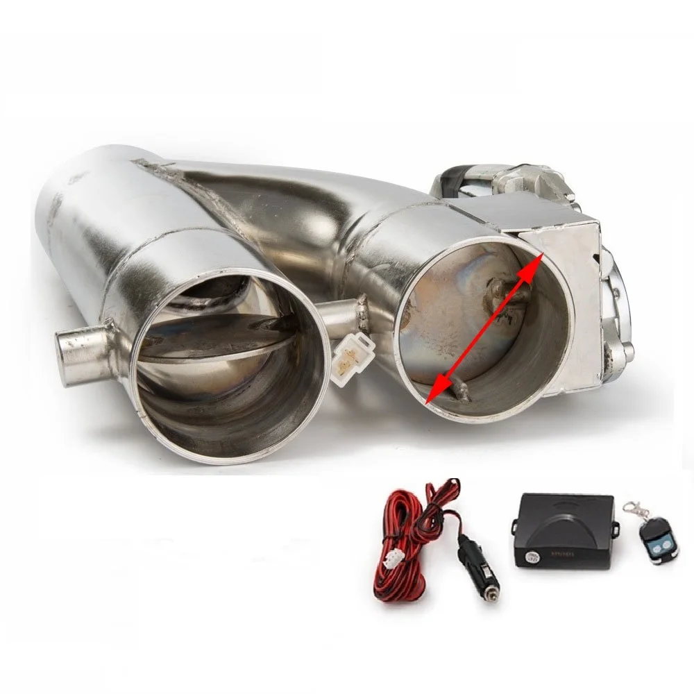 منتج حاصل على براءة اختراع 2 " / 2.25" / 2.5 " / 3" انقطاع أنبوب العادم الكهربائي قطع إلكترونية مجموعة التحكم عن بعد ذات الصمام المزدوج EP-CUT007Y #1