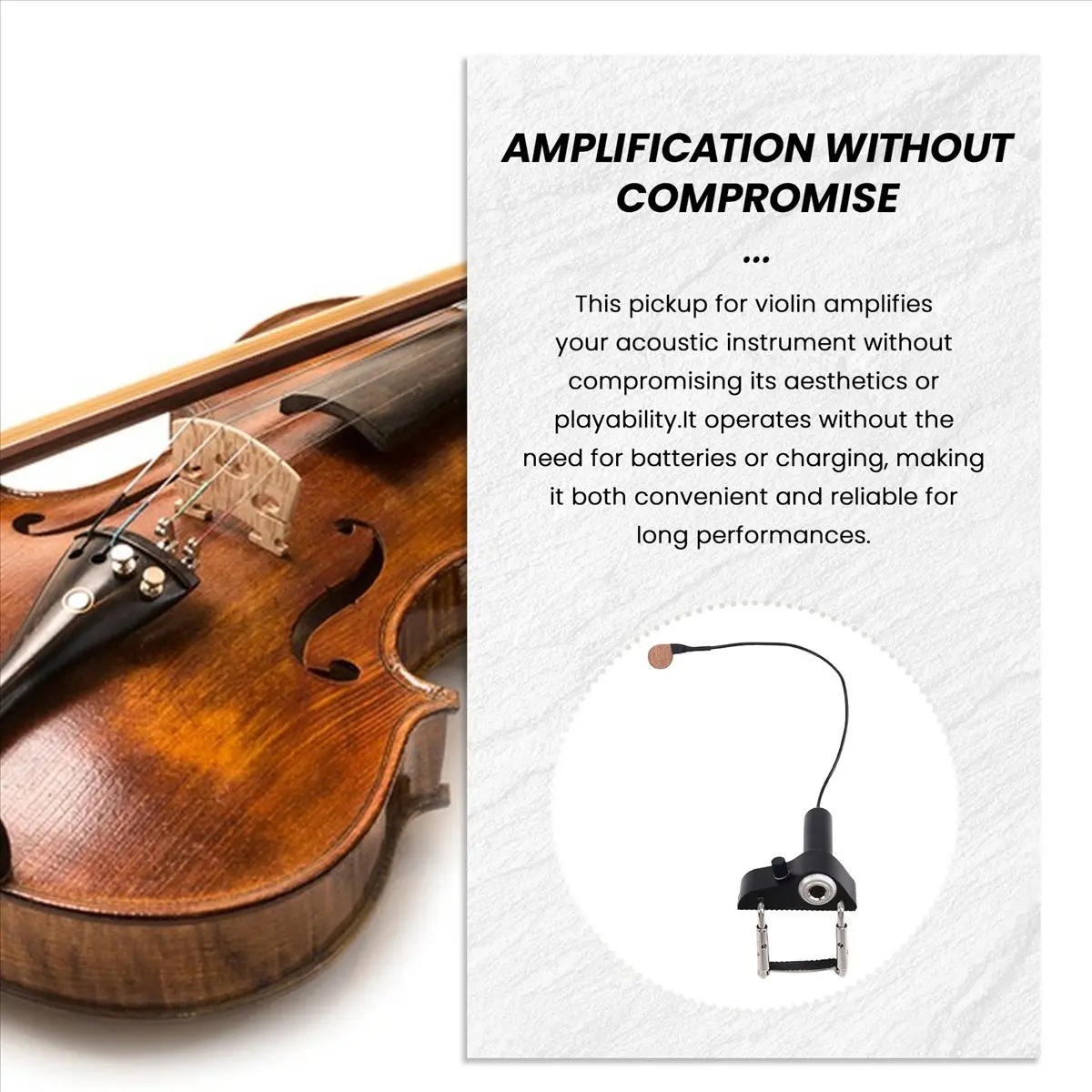 New arrival  High Quality Violin Pickup Electric Acoustic Violin Pickup Violin Accessories for CV-17 Four-String Violins