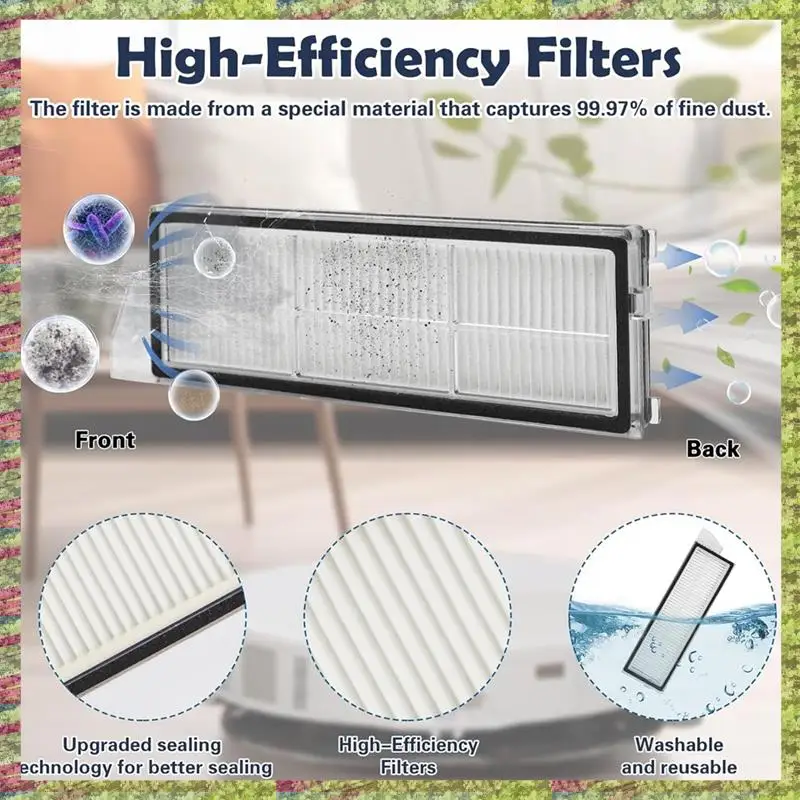 ABKB Voor Roborock S8 Maxv Ultra Stofzuiger Belangrijkste Zijborstels HEPA Filters Mops Doek Stofzakken Accessoires