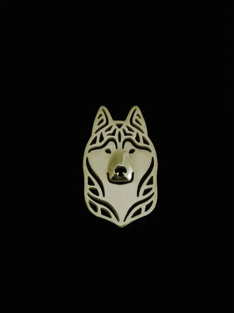 Trendy Siberian Husky Dog Brooches