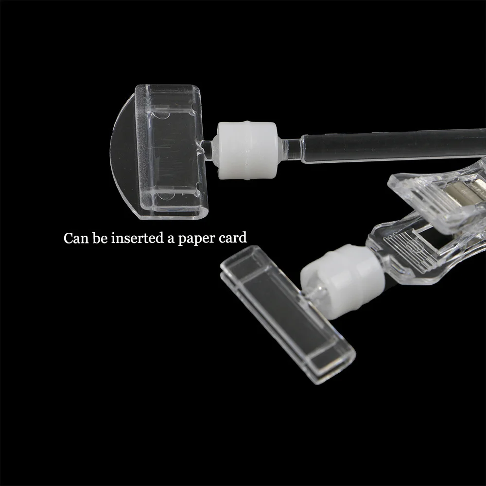 Pop Merchandise Price Clip Plastic Sign Signage Paper Card Display Labels Promotion Clear Small Holders In Retail Shop