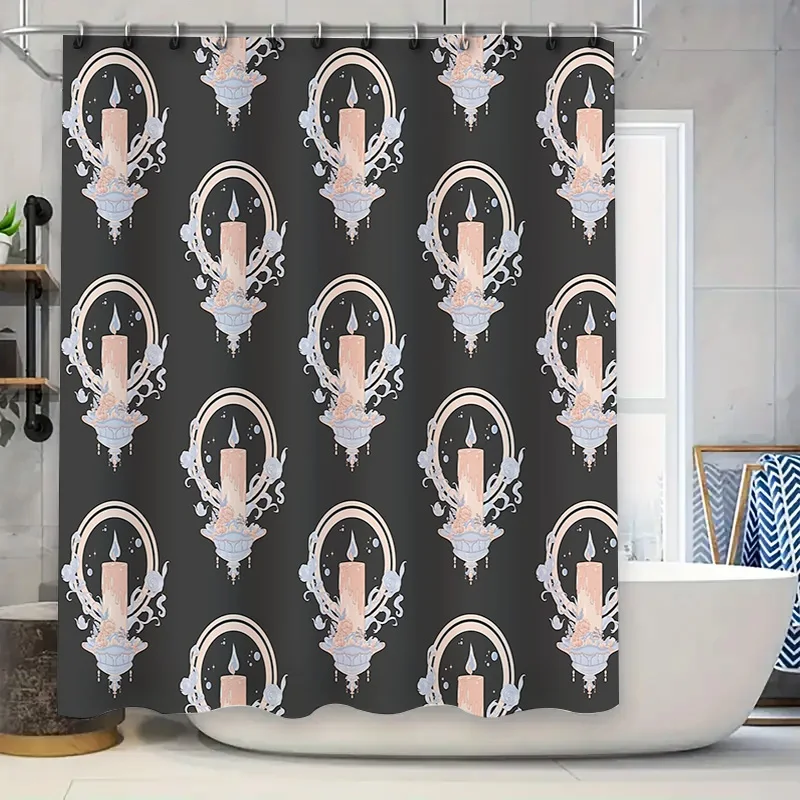 

Занавеска для душа в стиле бохо, природный цветочный узор, декор для ванной комнаты, винтажный моющийся тканевый фон, настенный художественный дизайн