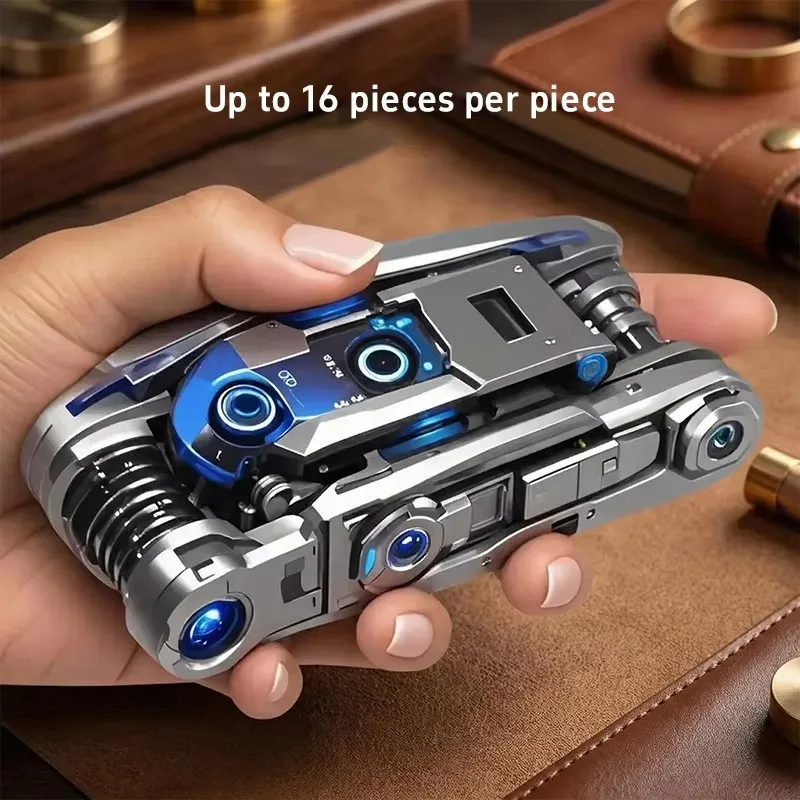 

Набор ключей-трещоток 16-в-1 с нескользящей вращающейся головкой, прочная нержавеющая сталь, для ремонта дома и автомобиля, универсальный многофункциональный инструмент