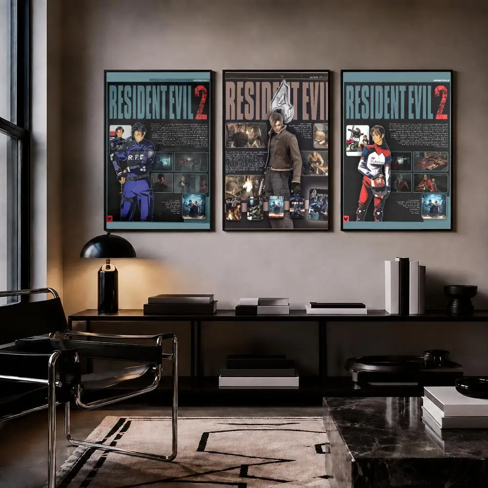 Game R-Resident Evil 3 4 Poster Trendy HD PP Paper Waterproof Wall Art Print for Bedroom Living Room Decor