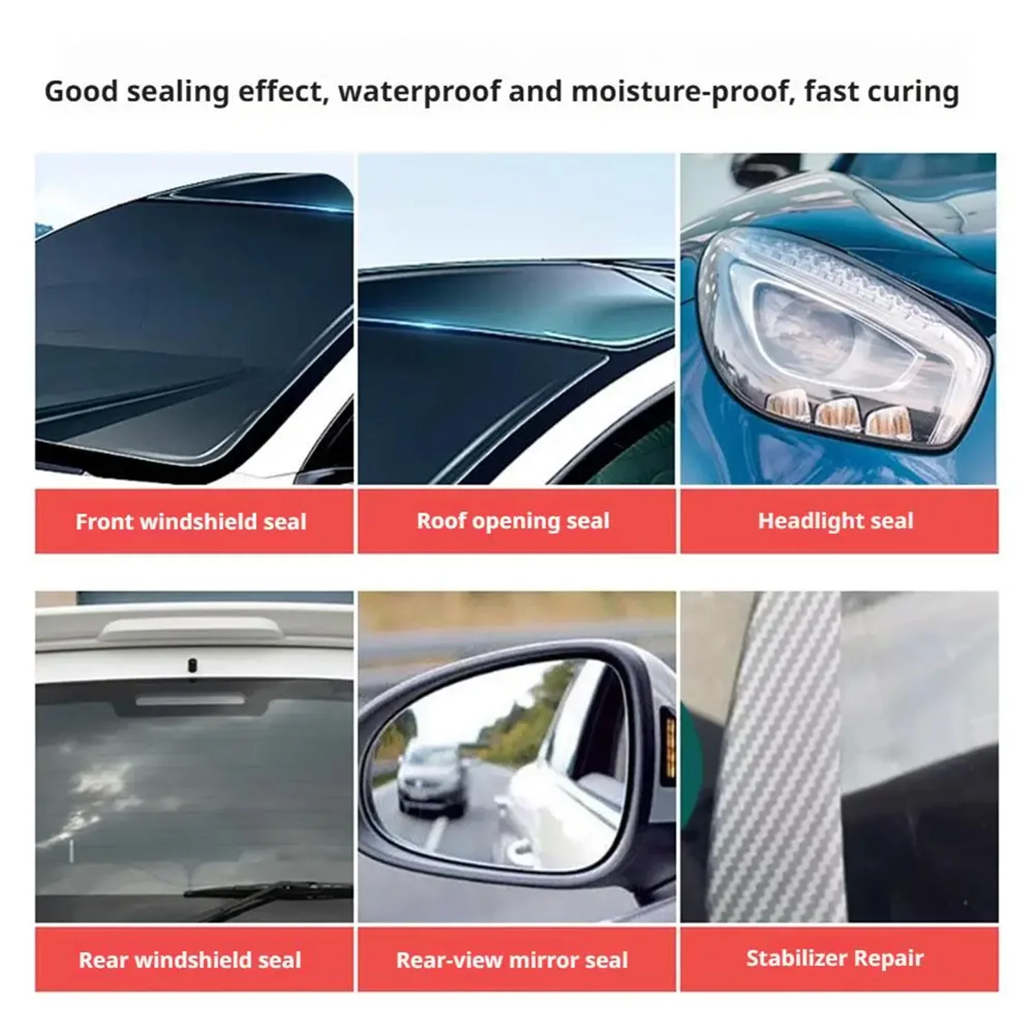 For Automotive 480 Super Strong Glue Black Instant Quick-drying Black Cyanoacrylate Thick Adhesive Specially Formulated for Rubber, Leather, Tires, and Plastics Strong Bond Liquid Glue Tool With precision dispenser 6pc view 6