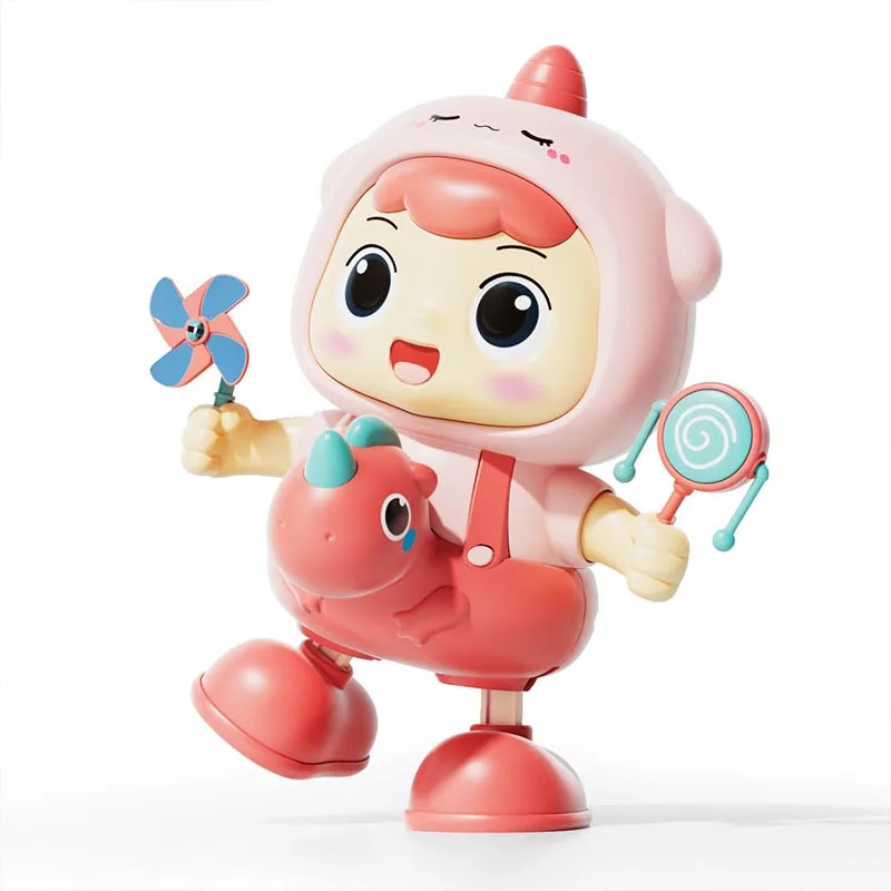 Animal Light Up Music Toy Dancing Baby Toy Electric Dance Robot Cute Cartoons Lantern Children's Day Gift Baby Light Up Toy